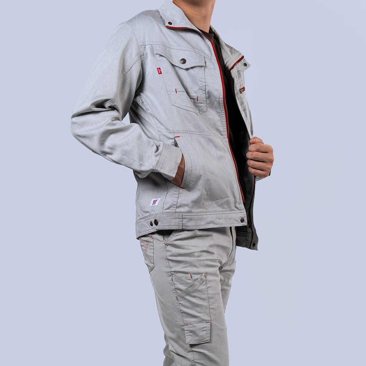 model:180cm size:LL color:119クールグレー