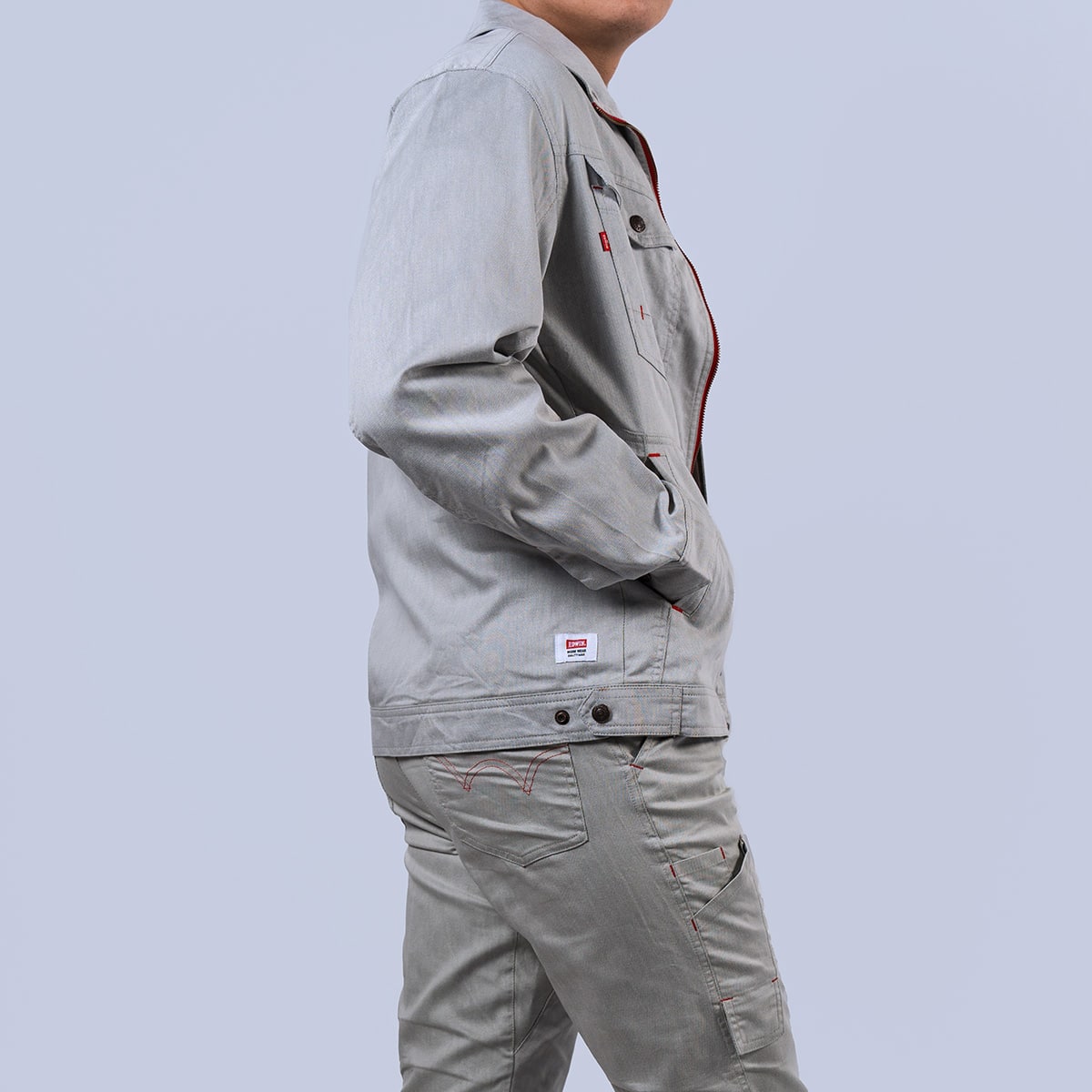 model:180cm size:LL color:119クールグレー